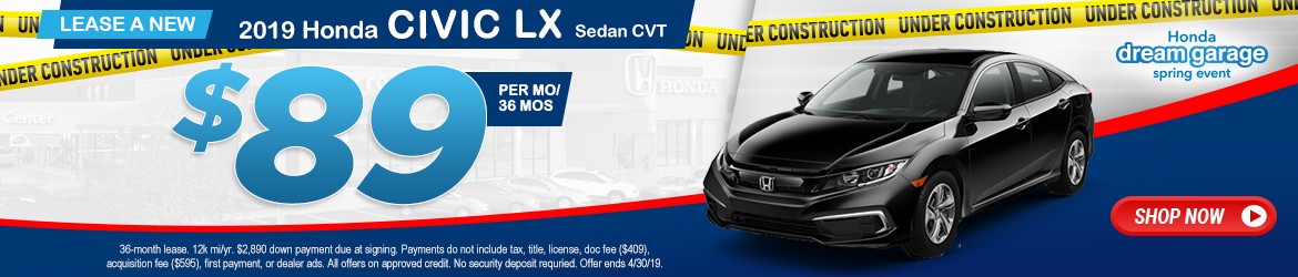 Peoria Az New Honda Dealer Serving Phoenix Glendale Sun City 2019 Honda Civic Lx