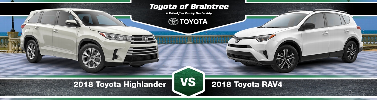 2018 Toyota Highlander Vs Rav4 Braintree Ma 2018 Toyota Highlander Vs Rav4 Difference