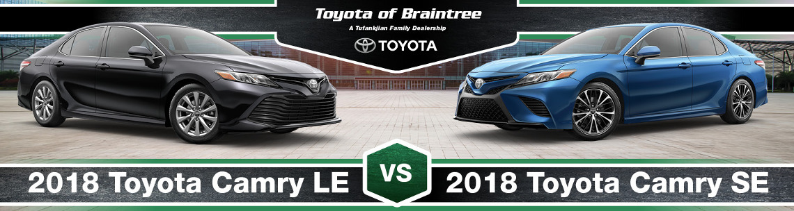 2018 Toyota Camry LE vs SE Trim Review in Braintree, MA | Toyota of