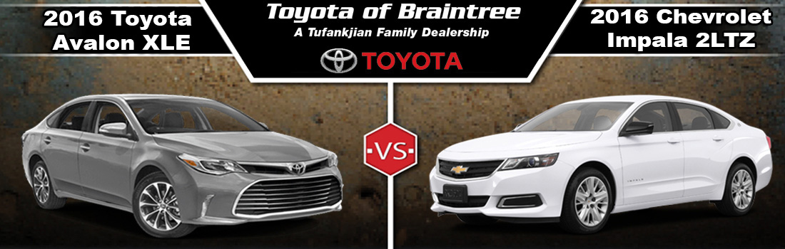 2016 Toyota Avalon Vs Chevy Impala Braintree Ma 2016 Toyota Avalon Vs Chevy Impala In Braintree