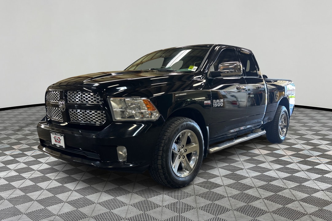 Black Clearcoat 2014 RAM 1500 Express Quad Cab 4WD Pickup Truck Four-Wheel Drive 8-Speed Automatic