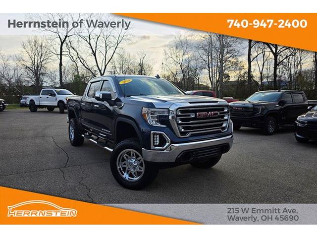 Pacific Blue Metallic 2020 GMC Sierra 1500 SLT Crew Cab 4WD Pickup Truck Four-Wheel Drive Automatic