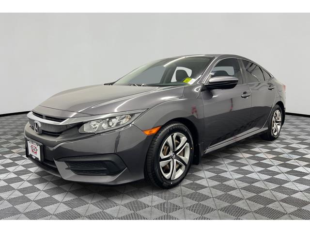 Gray 2017 Honda Civic LX Sedan Front-Wheel Drive Continuously Variable Transmission